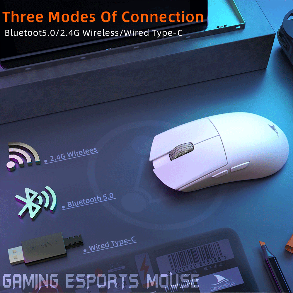 Darmoshark M3s Mini Varun Wireless Gaming Mouse [Purple]