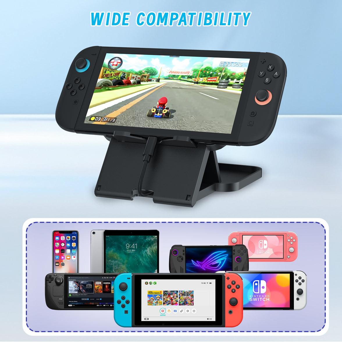 JYS-NS103-V2 Compact Multi-Angle Adjustable Stand For Nintendo Switch 2