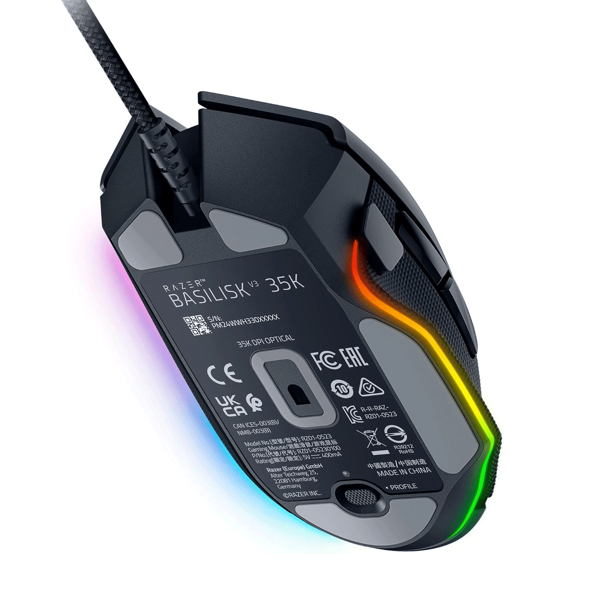 Razer Basilisk V3 35K Ergonomic Wired Gaming Mouse