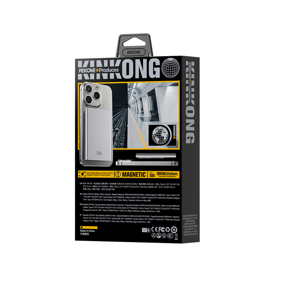 WEKOME UltraThin Magsafe Powerbank with Dual Popups PD20W (5000mAh) WP-58