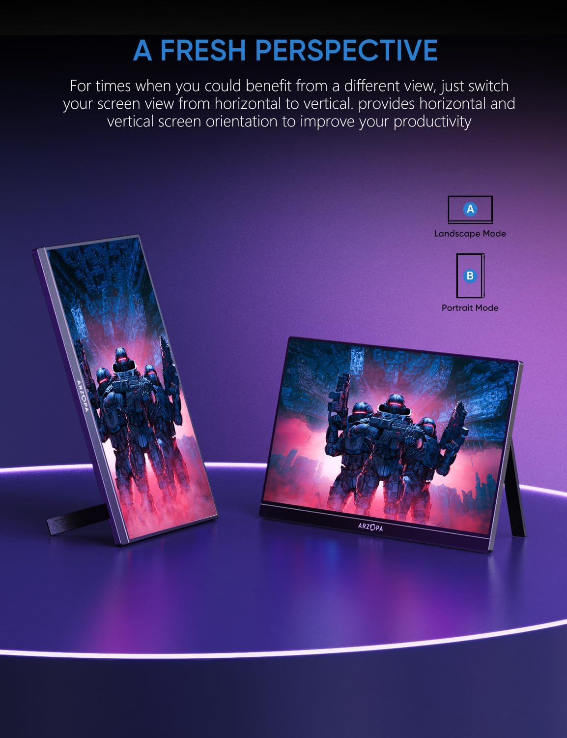 [PRE-ORDER] ARZOPA Z1FC 15.6" FHD Portable Monitor (Black)