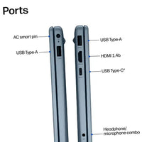 HP 15.6" HD Intel Processor N250 4GB LPDDR5 RAM / 128GB UFS Intel UHD Graphics Win 11 Home S Mode Moonlight Blue 15-fd0092wm