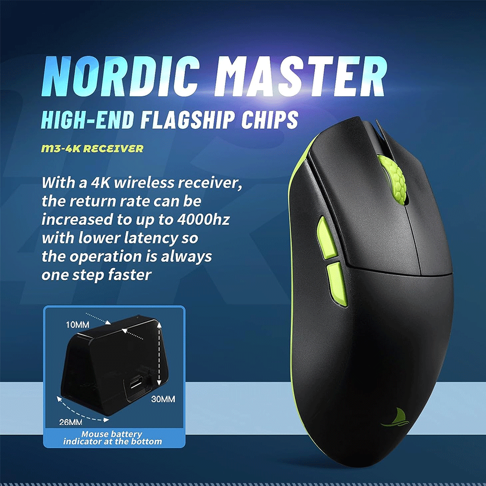 Darmoshark M3-4K Wireless Gaming Mouse [Black]