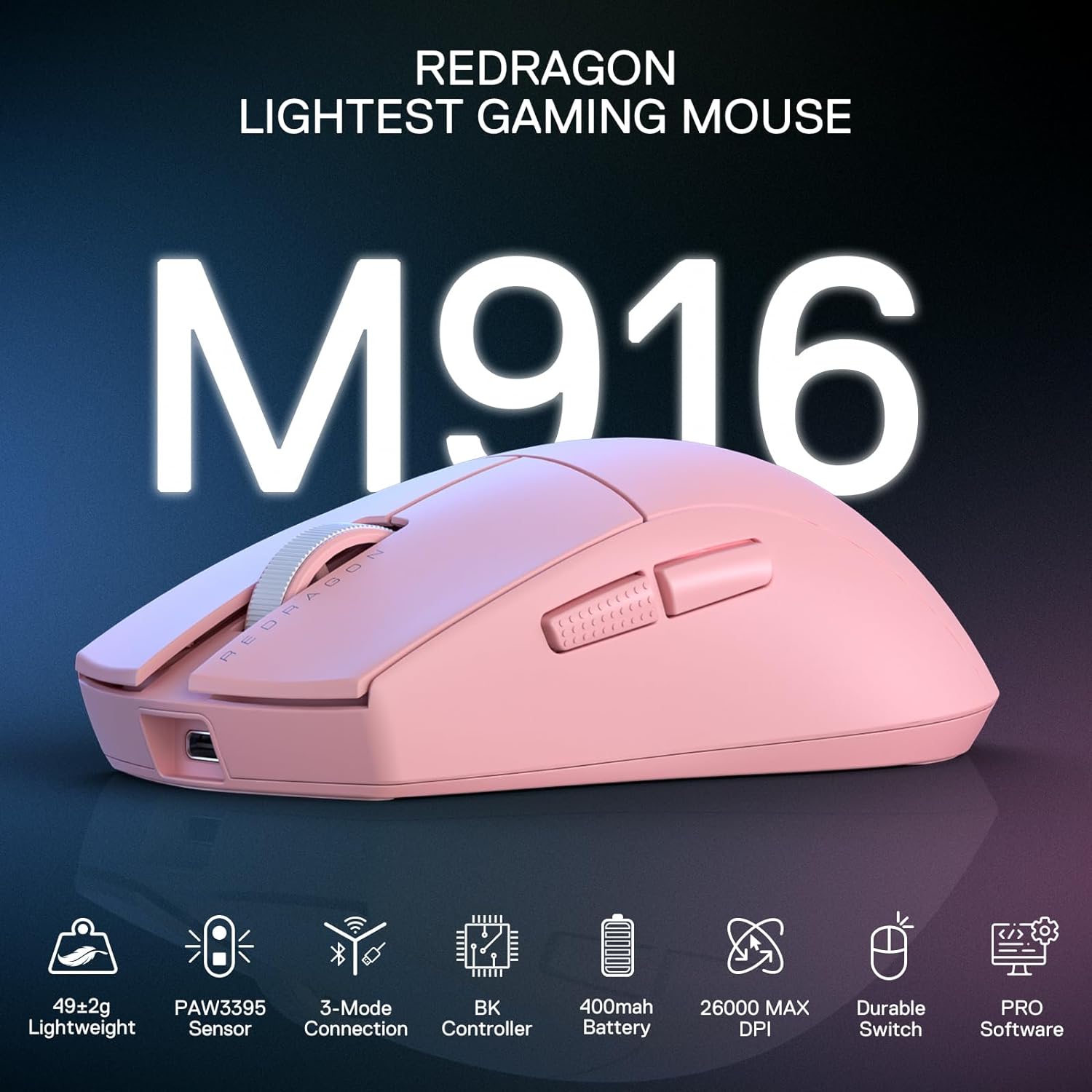 Redragon King Pro 4k Wireless Gaming Mouse