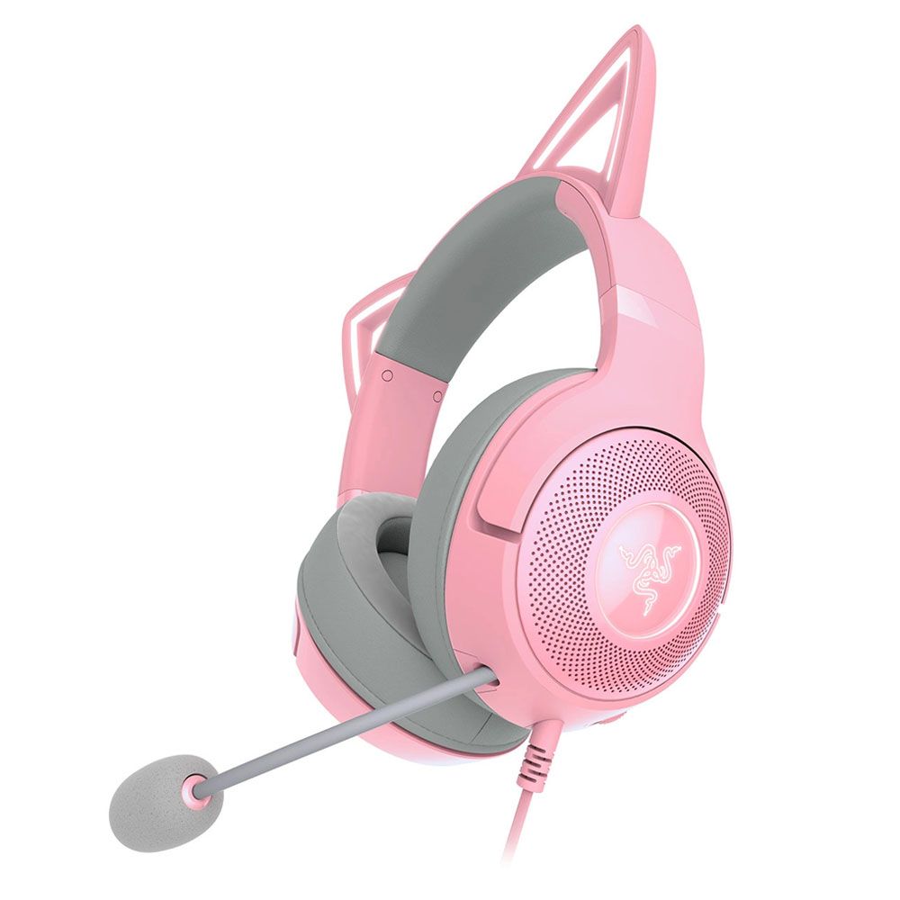 Razer Kraken Kitty V2 RGB Kitty Ears Gaming Headset Quartz