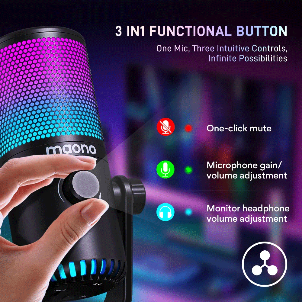 Maono DM30 RGB USB Condenser Microphone