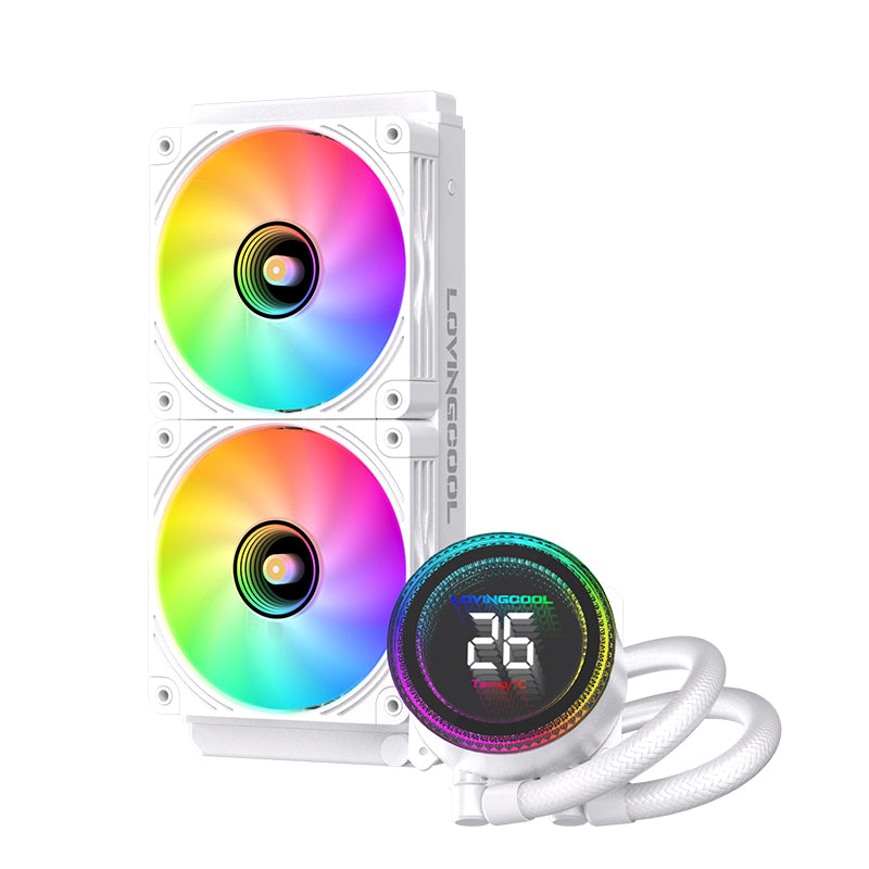 Lovingcool 240mm ARGB Liquid Cooler with Temp Screen