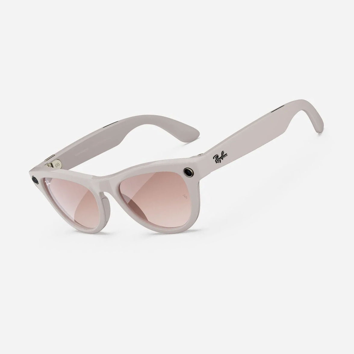 Ray-Ban Meta Skyler Smart Glasses w/ Meta Ai Pink Lense / Shiny Chalk Gray