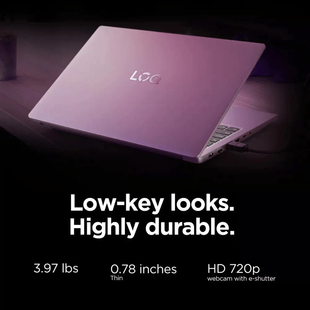 Lenovo LOQ 15.6" FHD 144Hz Gaming Laptop AMD Ryzen 7 170 16GB DDR5 RAM / 512GB SSD NVIDIA GeForce RTX 4050 6GB GDDR6 Win 11 Luna Grey 83S0007FUS