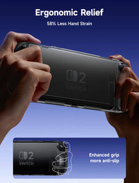 JSAUX Split Transparent Ergonomic Protective Case for Nintendo Switch 2 PC0117