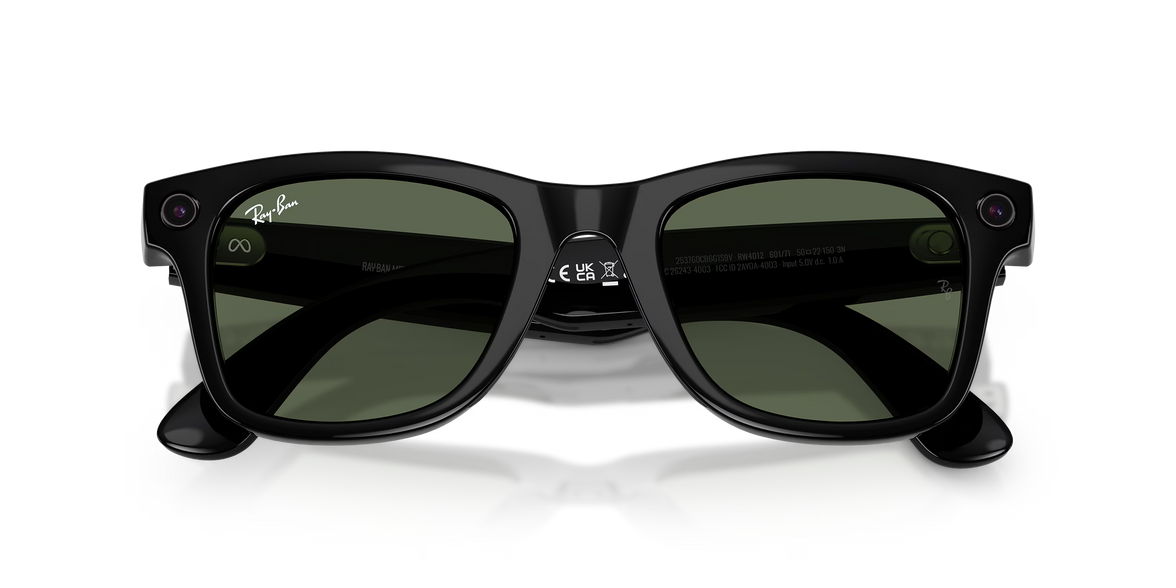 Ray-Ban Meta Wayfarer Gen 2 Shiny Black G-15 Green Lenses