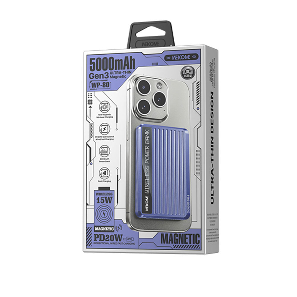WEKOME UltraThin Magsafe  Powerbank 15W (5000mAh) WP-80