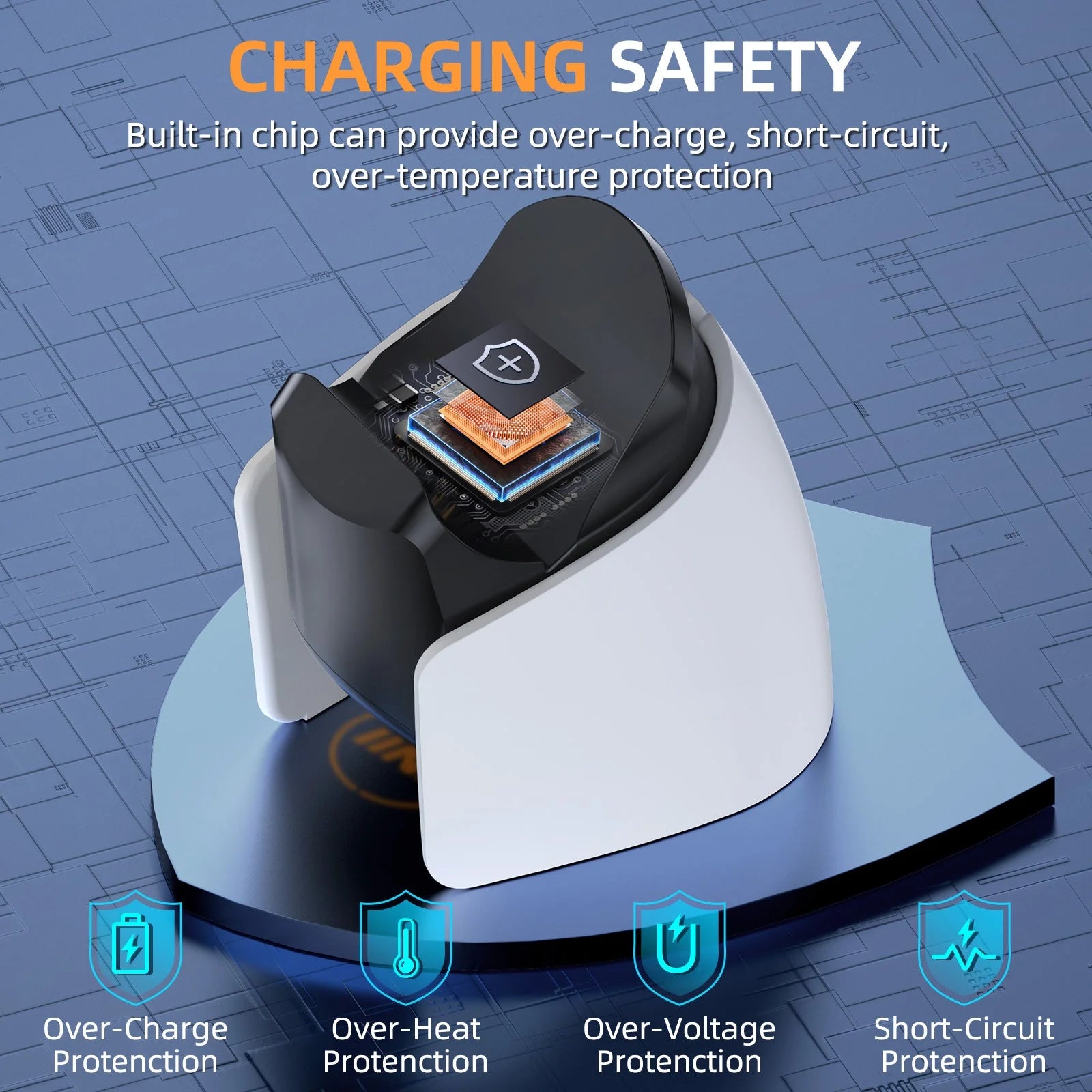 IINE Mini Charging Dock for PS5 Dual Sense/ Dual Sense Edge Controller L962