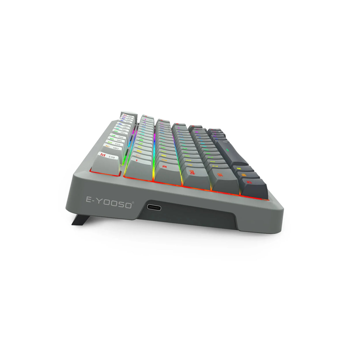 E-Yooso HZ-82 RGB 82-Keys Wired Mechanical Keyboard Gradient Grey (Magnetic Switch)