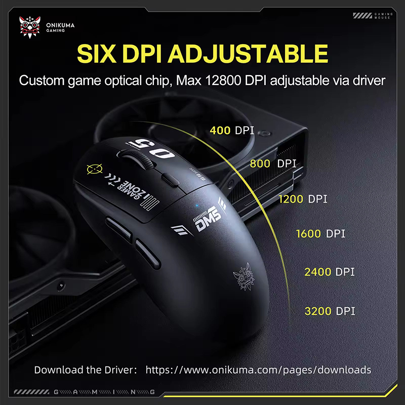 Onikuma DM05 Tri-mode Gaming Mouse Black