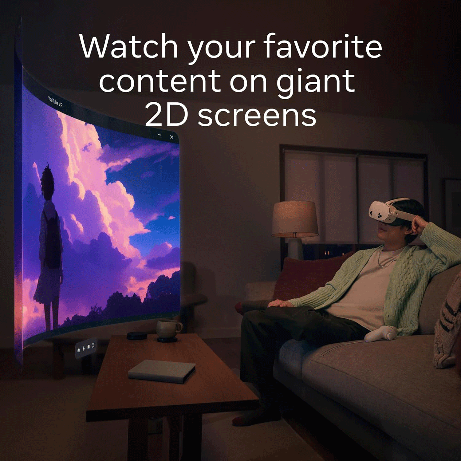 MetaQuest 2d content giant screen