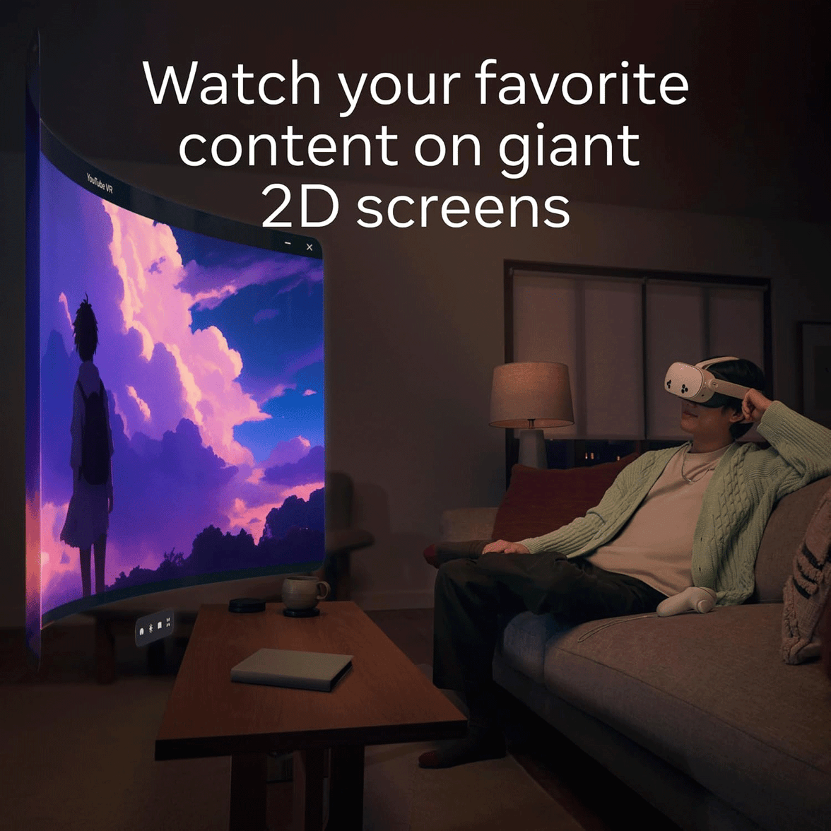 MetaQuest 2d content giant screen