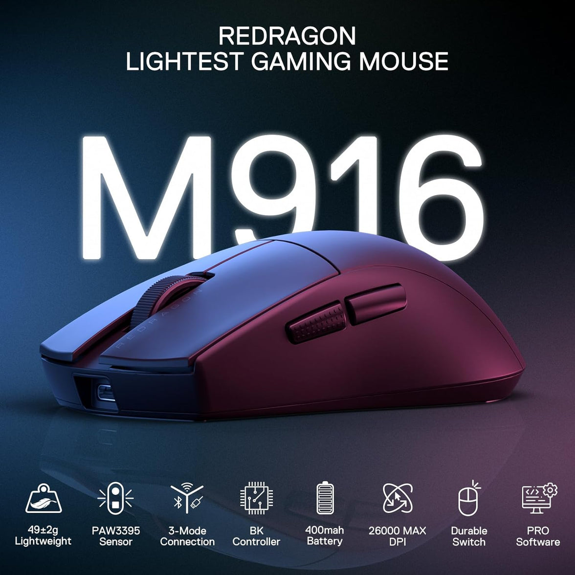 Redragon King Pro 4k Wireless Gaming Mouse