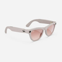 Ray-Ban Meta Skyler Smart Glasses w/ Meta Ai Pink Lense / Shiny Chalk Gray