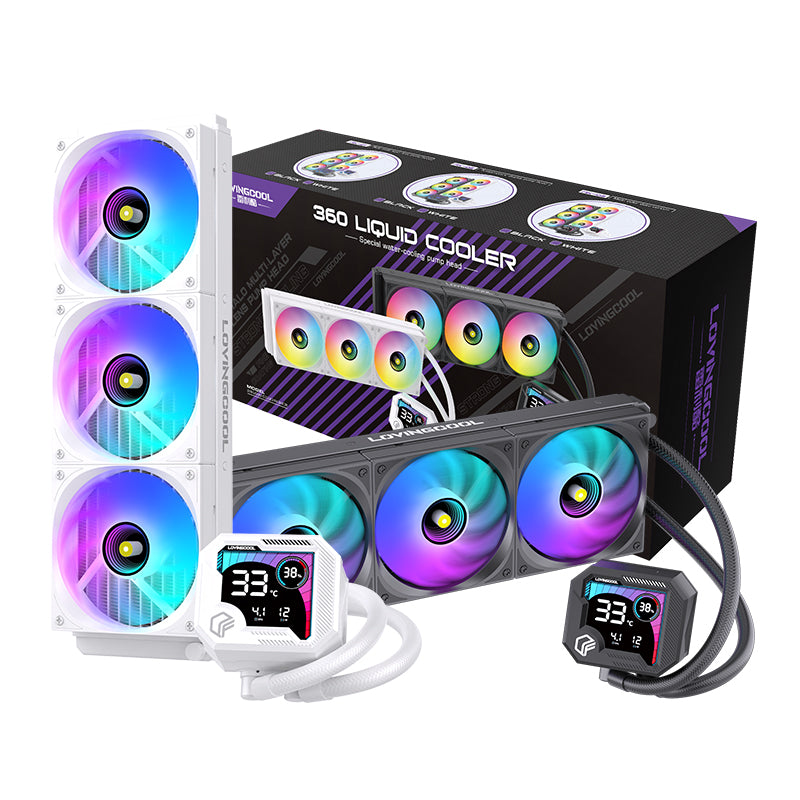 Lovingcool 360mm ARGB Liquid Cooler with Temp Screen