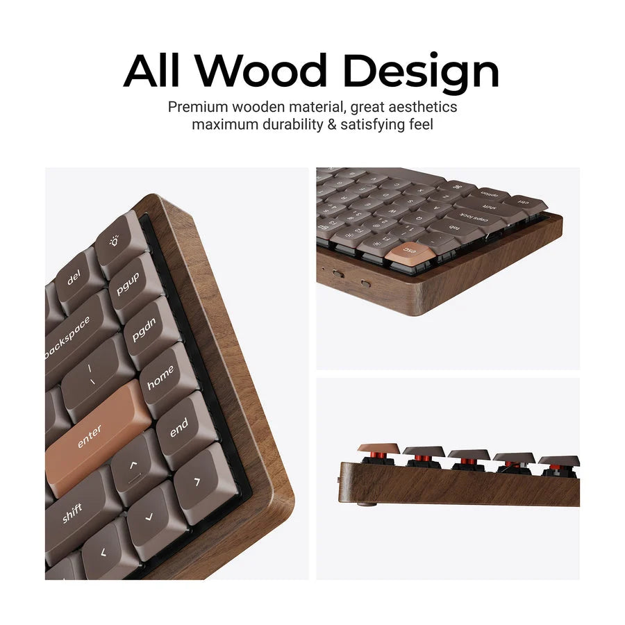Keychron K3 Max QMK Wireless Hot-Swappable RGB Custom Mechanical Keyboard - All-Wood Special Edition