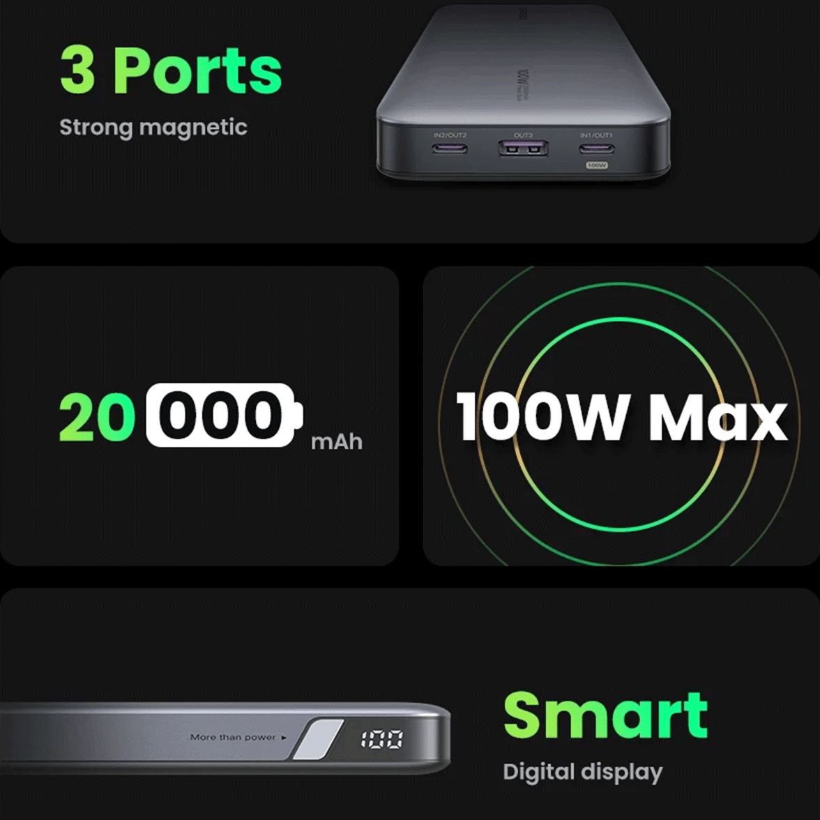 UGREEN 20000mAh 100W Powerbank [PB207/25188]
