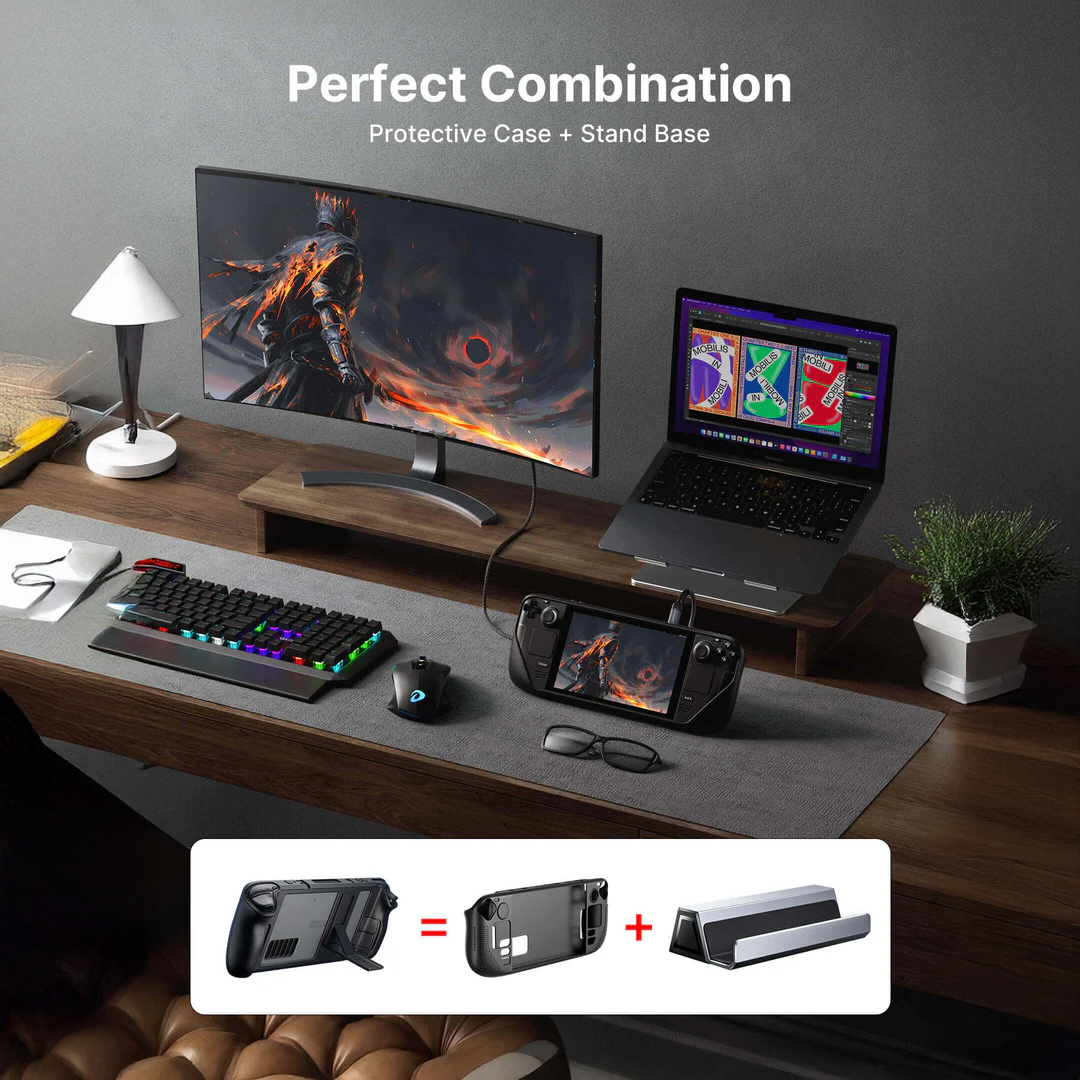 JSAUX Kickstand Case with Adjustable Angle Stand for Steam Deck (PC0105)