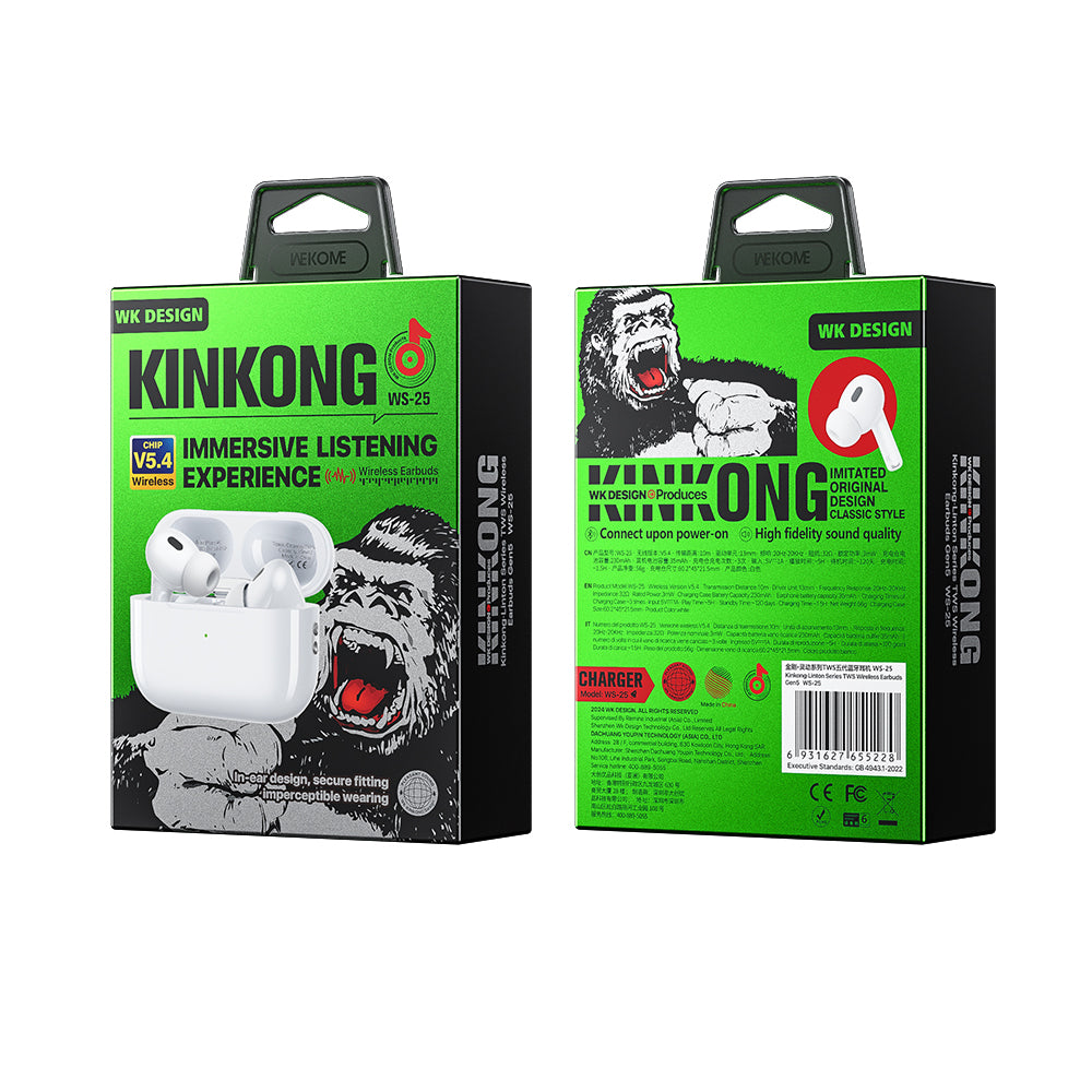 WEKOME Liton Series TWS Wireless Earpods (White) WS-25