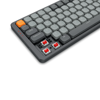 Redragon Azure Tri Mode RGB 84 Keys Mechanical Gaming Keyboard Grey Red Switch (K652GG-RGB-PRO)
