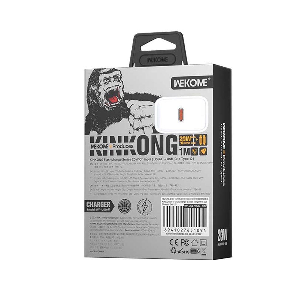 WEKOME Fast Charger PD 20W with Cable - WP-U59