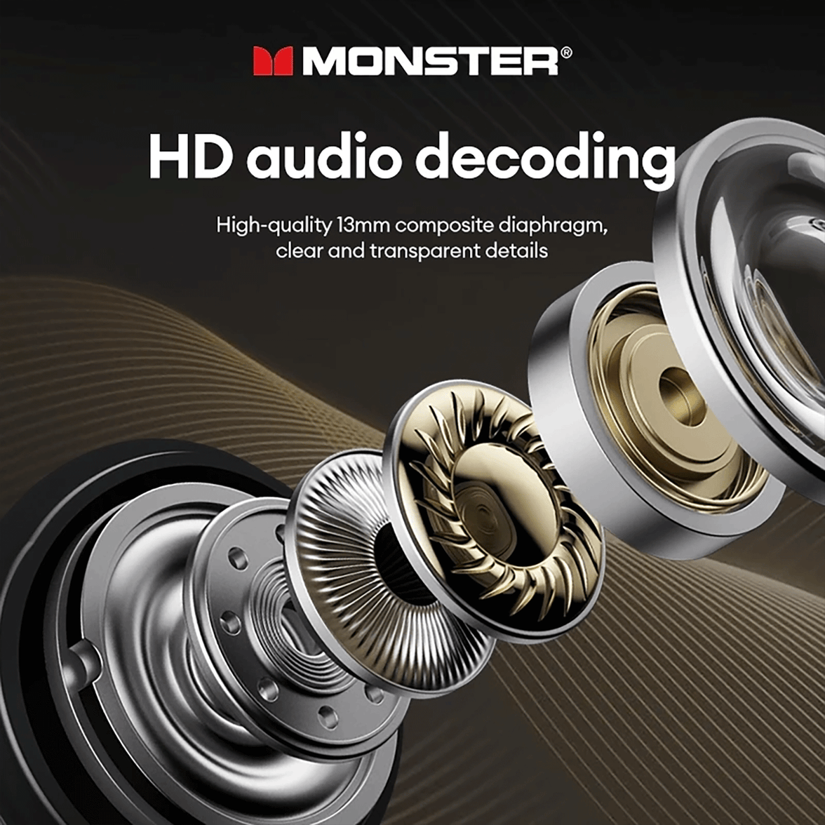 Monster XKT20 Bluetooth Earphone HIFI Sound Quality Smart Touch