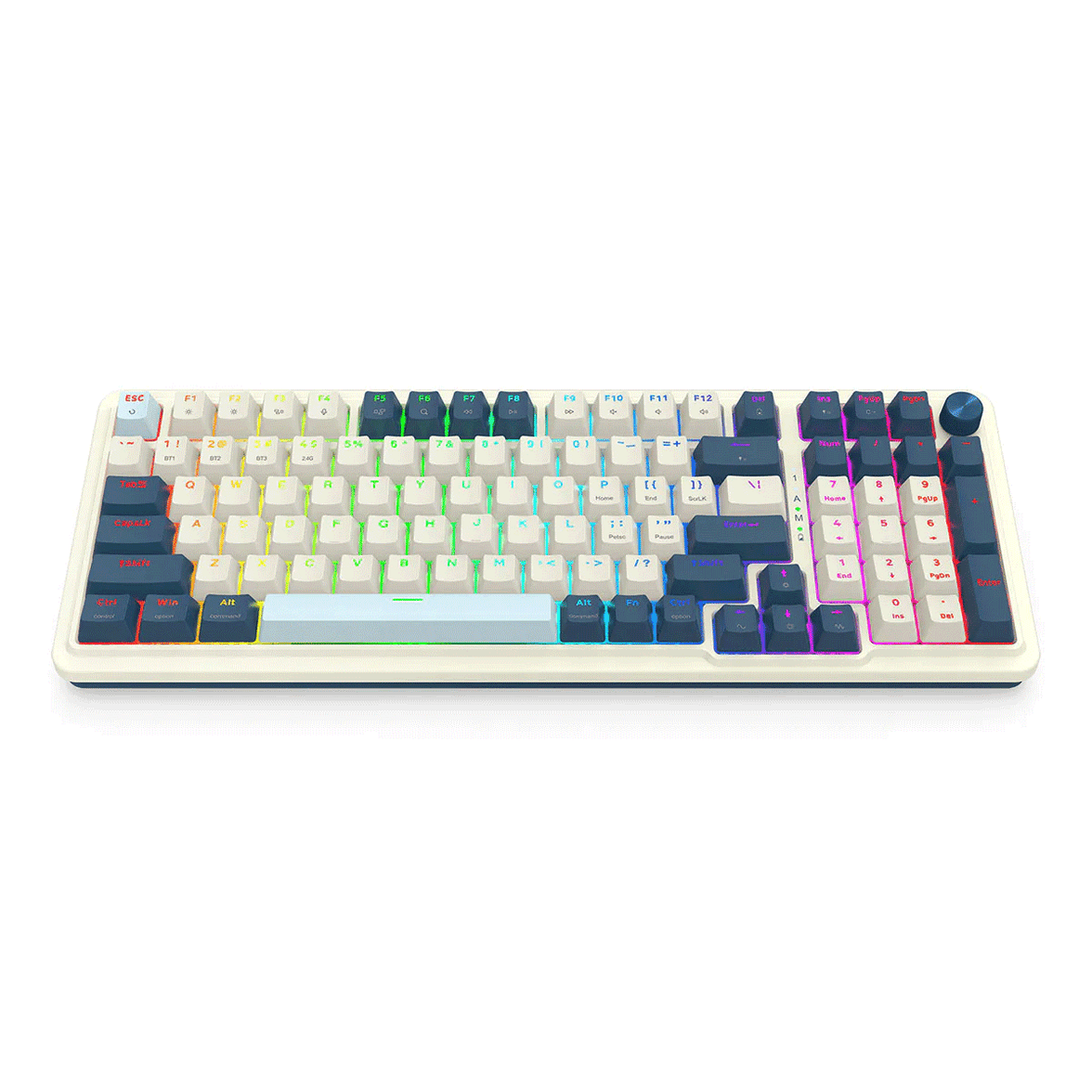 Redragon Eisa Pro RGB Tri Mode 98 Keys Mechanical Keyboard Blue Himmel Red Switch [K686WB-RGB]