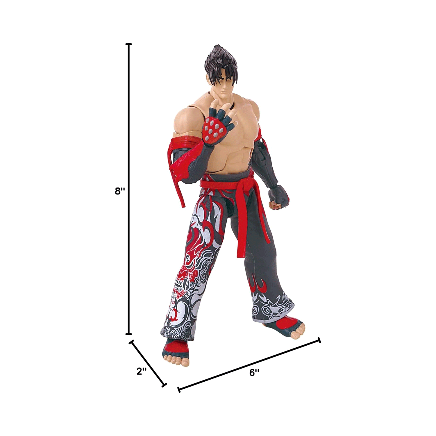 Tekken Jin Kazama Action Figure by BANDAI Game Dimensions
