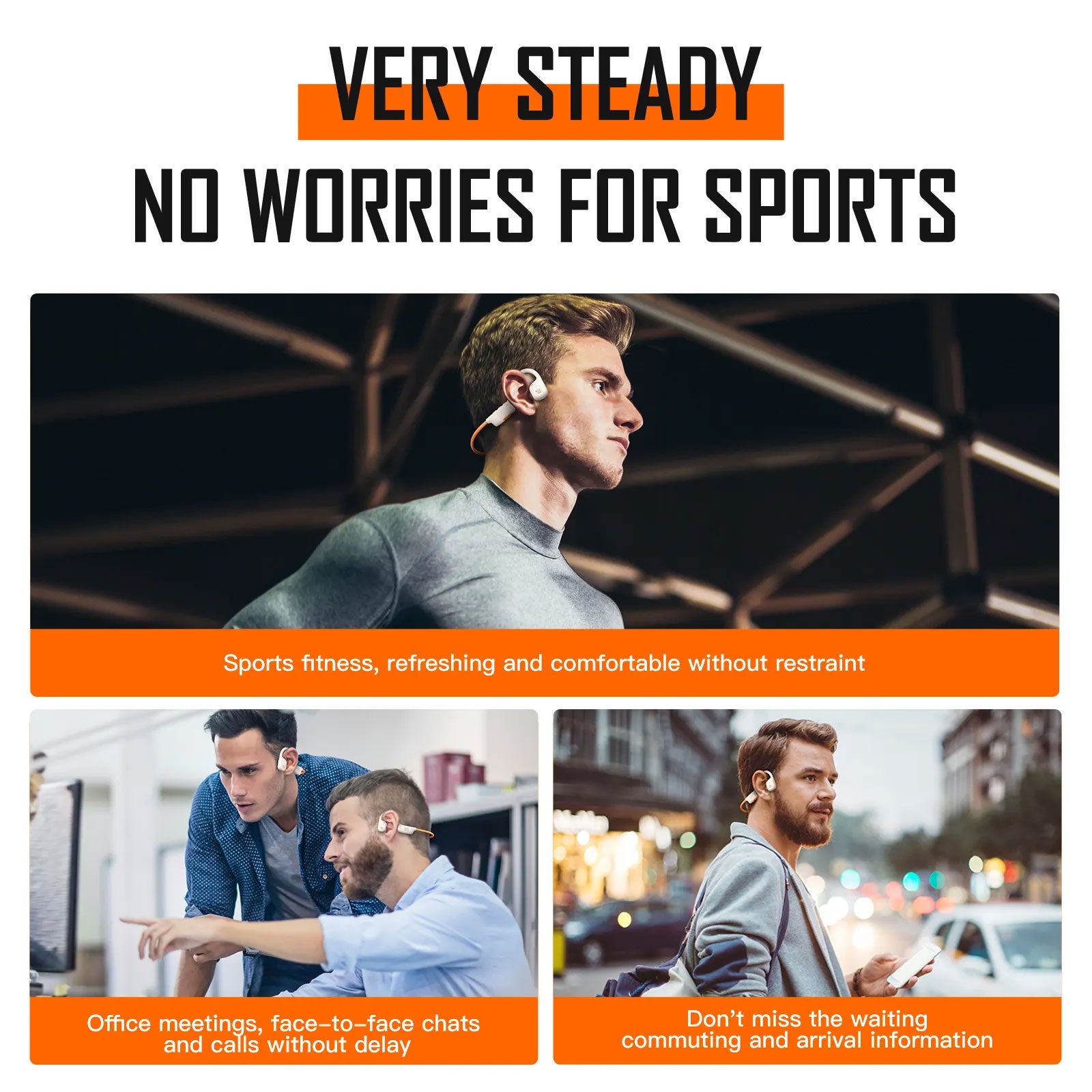 Onikuma T37 Wireless Earphone White Orange