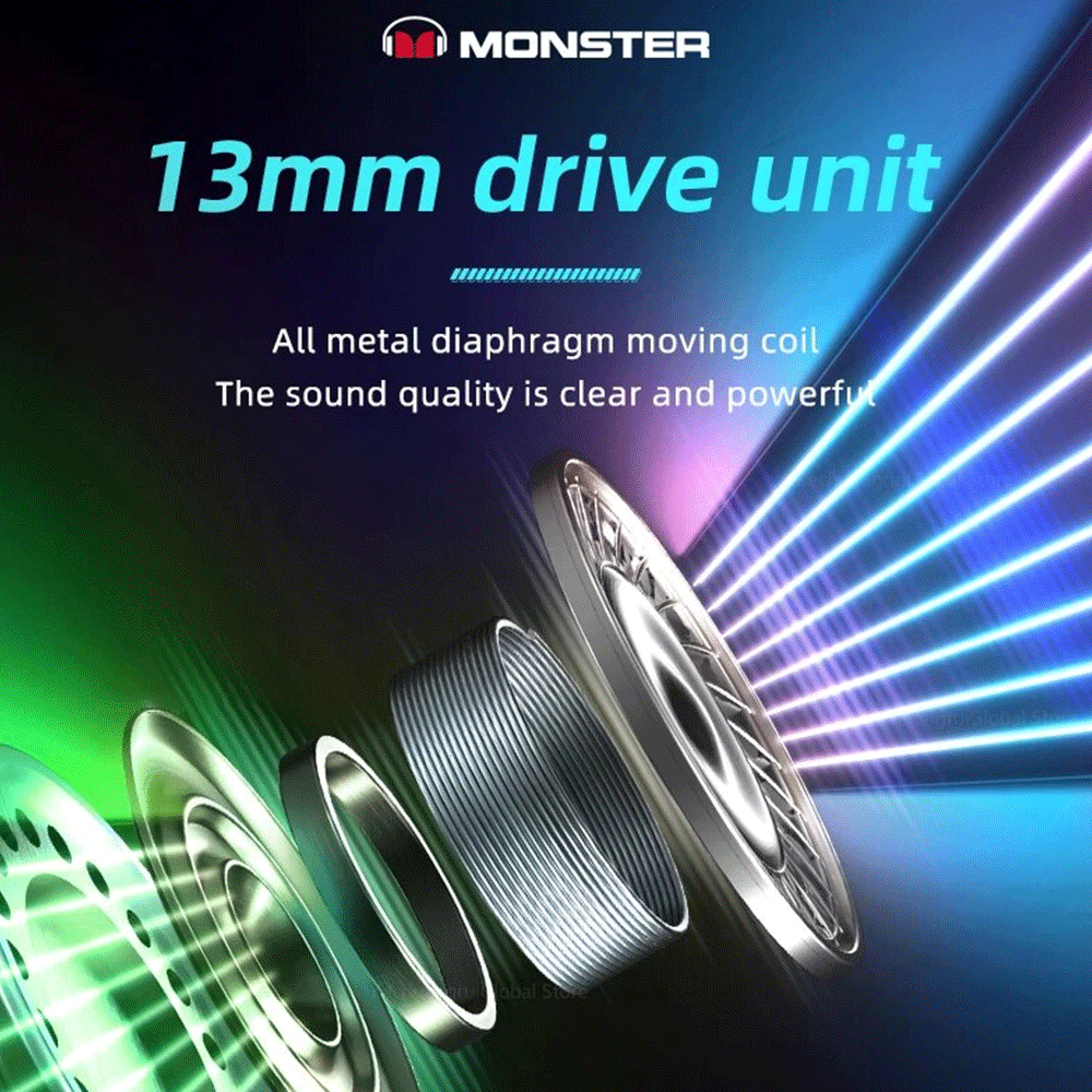 MONSTER Airmars XKT10 True Wireless Gaming Earphones (Blue)