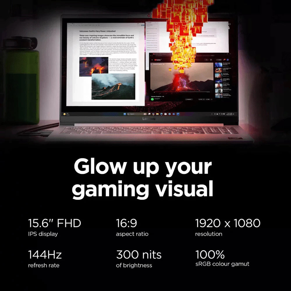 Lenovo LOQ 15.6" FHD 144Hz Gaming Laptop AMD Ryzen 7 170 16GB DDR5 RAM / 512GB SSD NVIDIA GeForce RTX 4050 6GB GDDR6 Win 11 Luna Grey 83S0007FUS