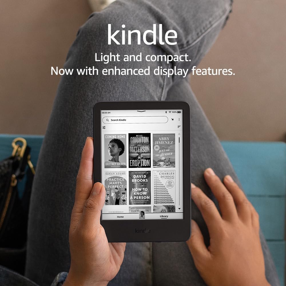 Amazon Kindle 16GB 11th Gen - Lightest and most compact Kindle, with adjustable front light, and long battery life 2024