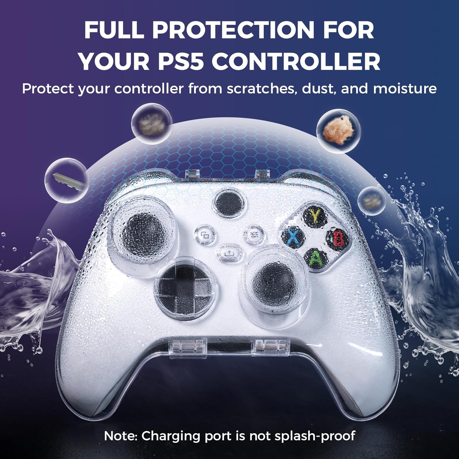 IINE Protective Case for Xbox Controller (Transparent Shell) (L1009)