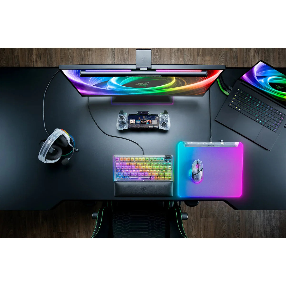 Razer Firefly V2 Pro- Multi-zone Chroma Gaming Mouse Mat Phantom White Edition