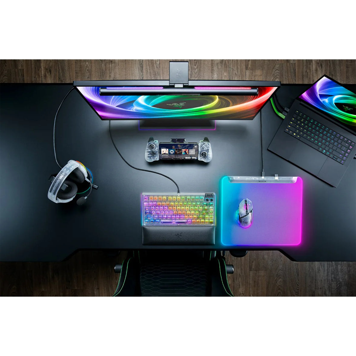 Razer Firefly V2 Pro- Multi-zone Chroma Gaming Mouse Mat Phantom White Edition