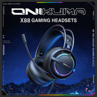 Onikuma X88 RGB Wired Gaming Headphone (Black)
