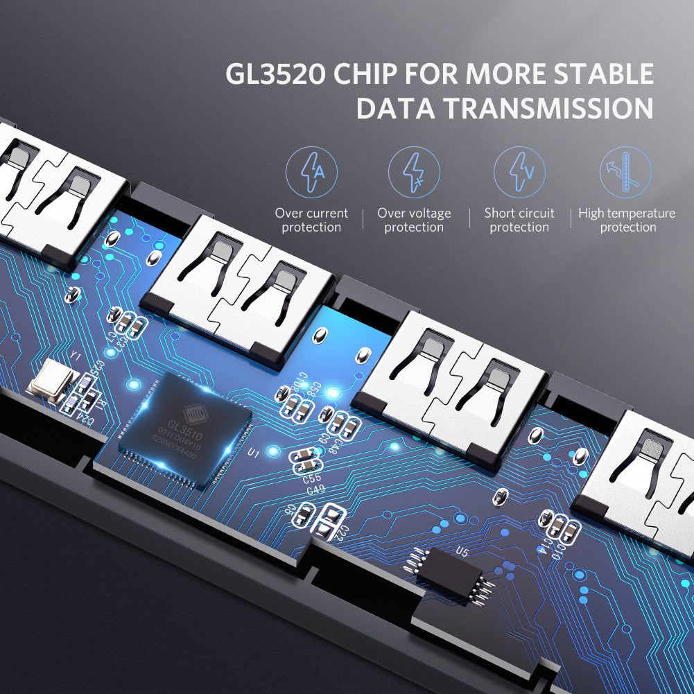 UGREEN 4-Port USB 3.0 Hub + Powered by Micro USB Metal Plated Shell Ultra Slim [CM219/50985]