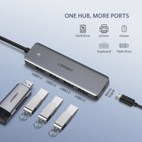 UGREEN 4-Port USB 3.0 Hub + Powered by Micro USB Metal Plated Shell Ultra Slim [CM219/50985]