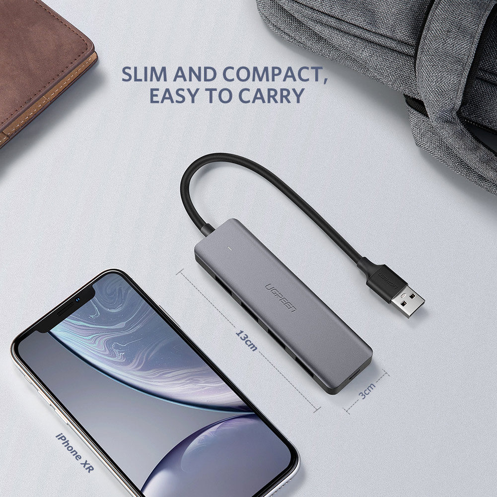 UGREEN 4-Port USB 3.0 Hub + Powered by Micro USB Metal Plated Shell Ultra Slim [CM219/50985]
