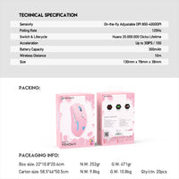 Fantech Venom II Wireless Gaming Mouse Pink Vibe Edition (WGC2)