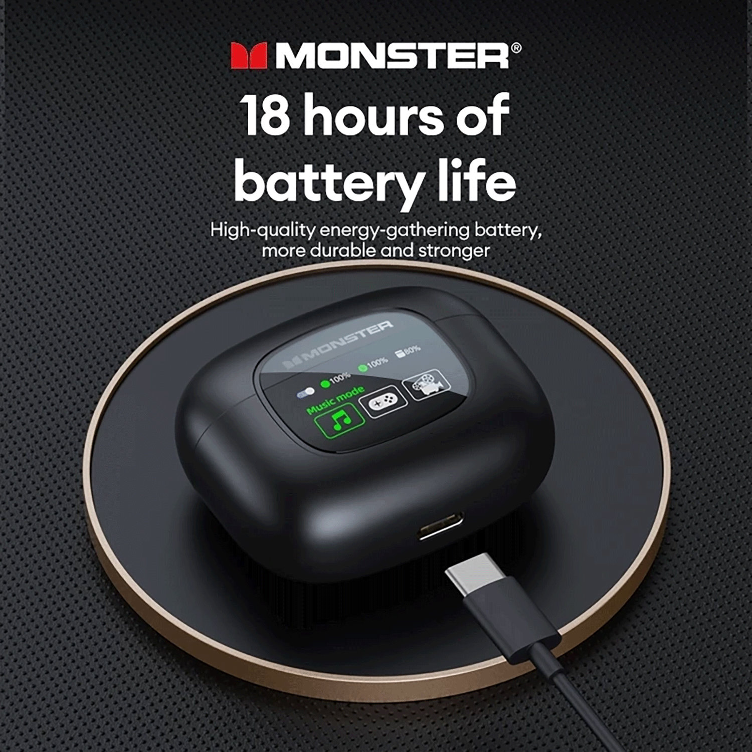 Monster XKT20 Bluetooth Earphone HIFI Sound Quality Smart Touch