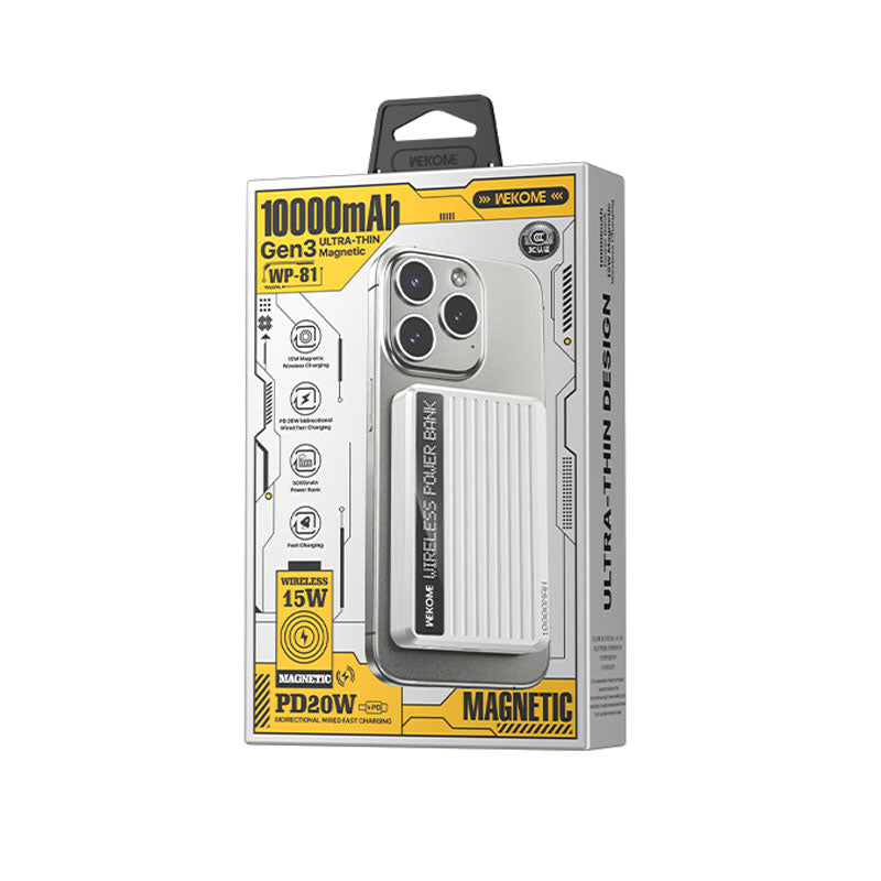 WEKOME UltraThin Magsafe Powerbank 15W (10000mAh) WP-81