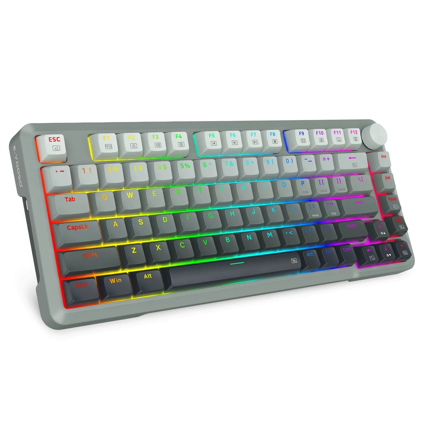 E-Yooso HZ-82 RGB 82-Keys Wired Mechanical Keyboard Gradient Grey (Magnetic Switch)