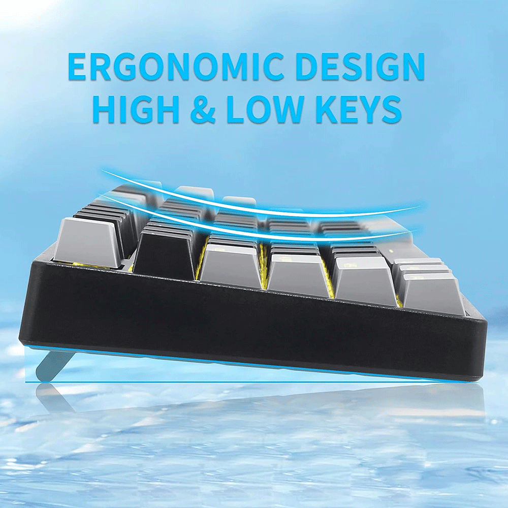 E-Yooso Z-87 87 Keys Single Light Mechanical Gaming Keyboard Black/Grey [Blue Switch]