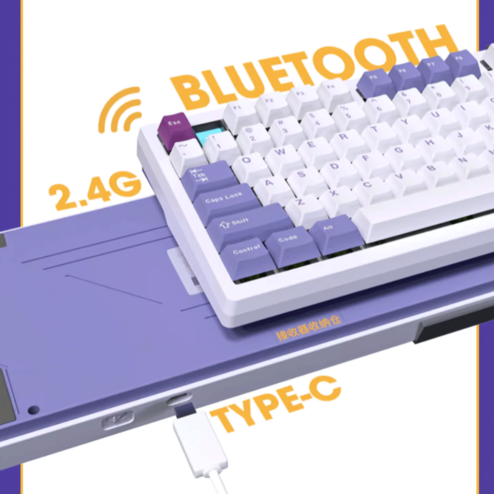 Darmoshark TOP75 Tri-Mode RGB Backlit Mechanical Keyboard